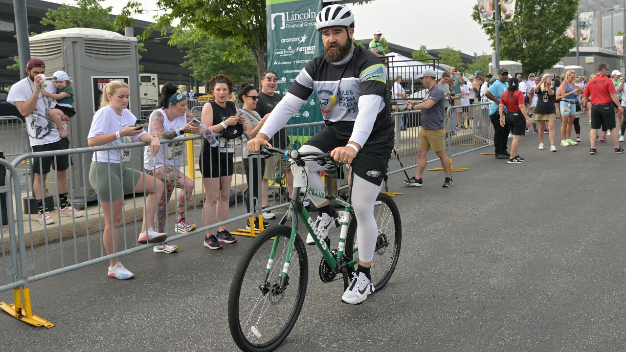 Bike alongside Eagles players and coaches at the Eagles Autism