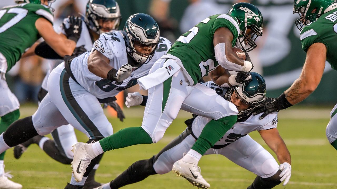 October 6, 2019: New York Jets tight end Daniel Brown (87) in action prior  to the NFL game between the New York Jets and the Philadelphia Eagles at  Lincoln Financial Field in