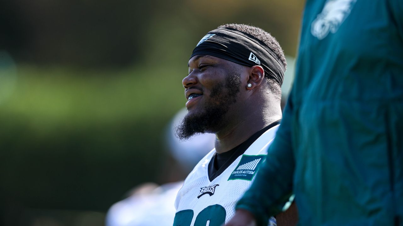 Philadelphia Eagles' Haason Reddick in action during practice at NFL  football team's training camp, Saturday, July 30, 2022, in Philadelphia.  (AP Photo/Chris Szagola Stock Photo - Alamy