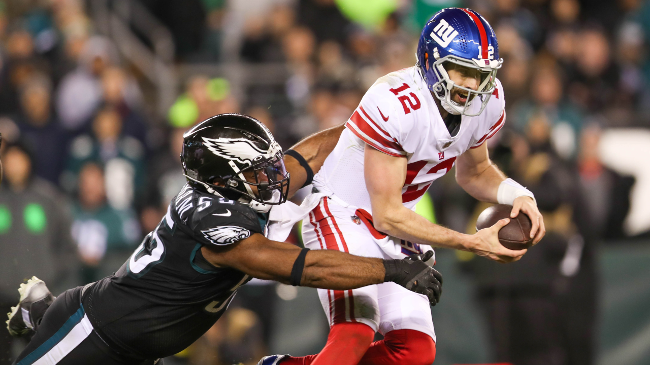 Philadelphia Eagles linebacker Haason Reddick (7) in action against the New  York Giants during an NFL football game, Sunday, Jan. 8, 2023, in  Philadelphia. (AP Photo/Rich Schultz Stock Photo - Alamy