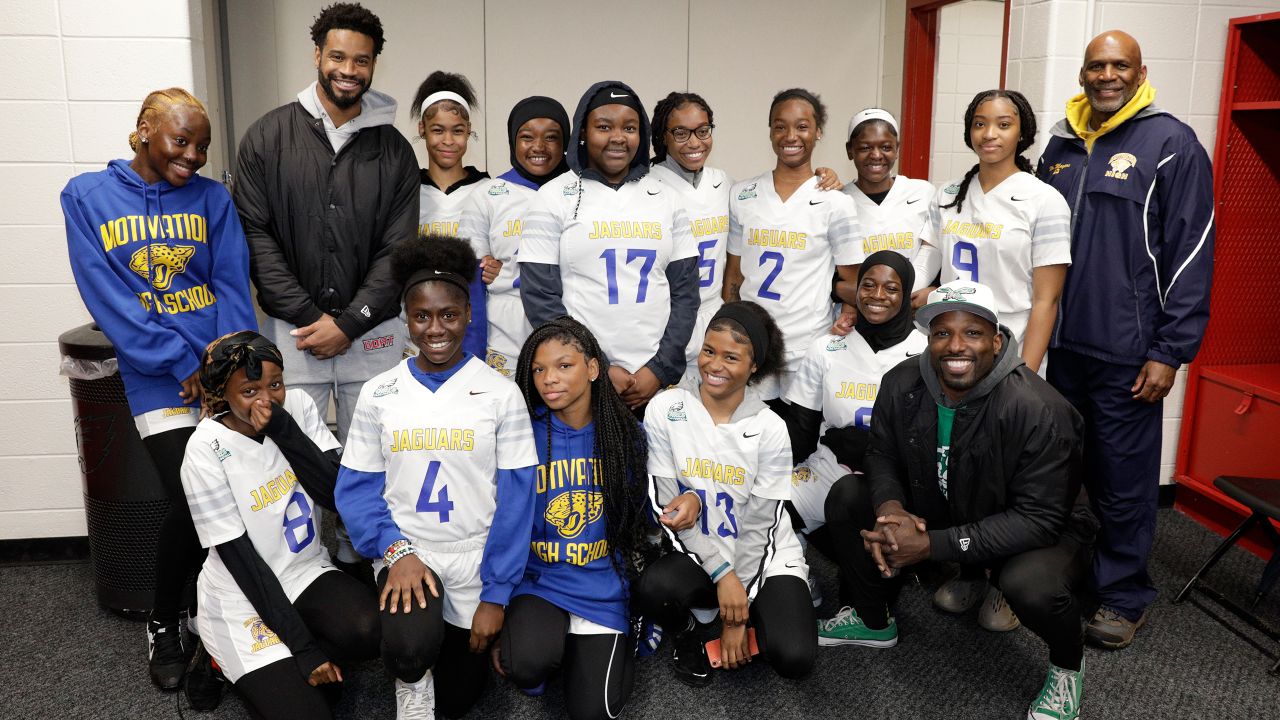 The Eagles' girls' high school flag football league is breaking down  barriers