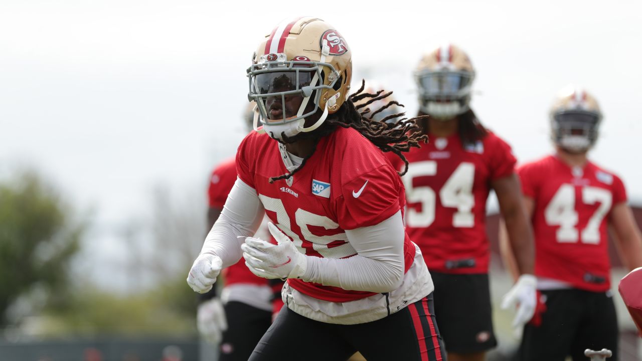 San Francisco 49ers Trenton Cannon (49) and Marcell Harris (36