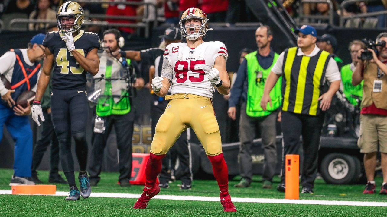 George Kittle San Francisco 49ers Radio Row Bridestone Tight End University  - Sports Illustrated