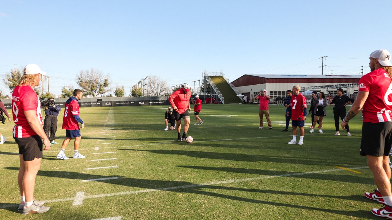 Koke, Antoine Griezmann and Atlético de Madrid Players Visit #49ersCamp