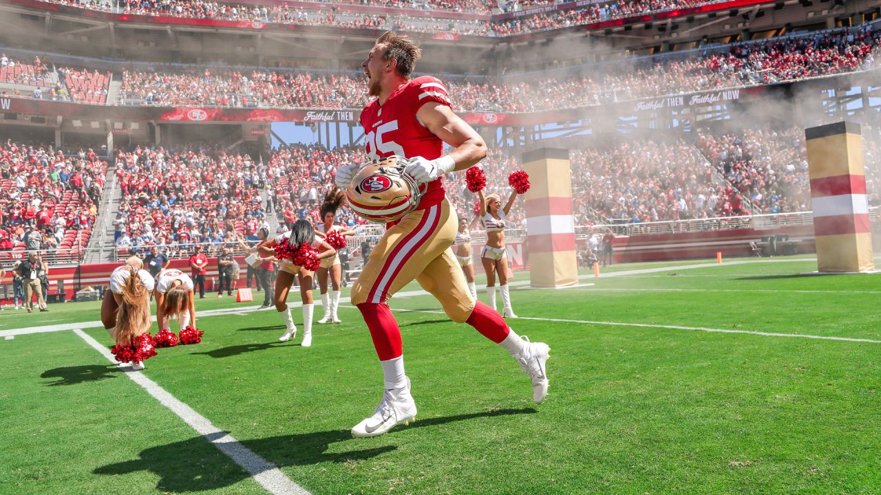 George Kittle San Francisco 49ers Radio Row Bridestone Tight End University  - Sports Illustrated