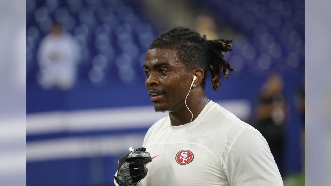 San Francisco 49ers safety Curtis Taylor in the third quarter of an NFL  preseason football game in Indianapolis, Sunday, Aug. 15, 2010. The 49ers  defeated the Colts 37-17. (AP Photo/Michael Conroy Stock