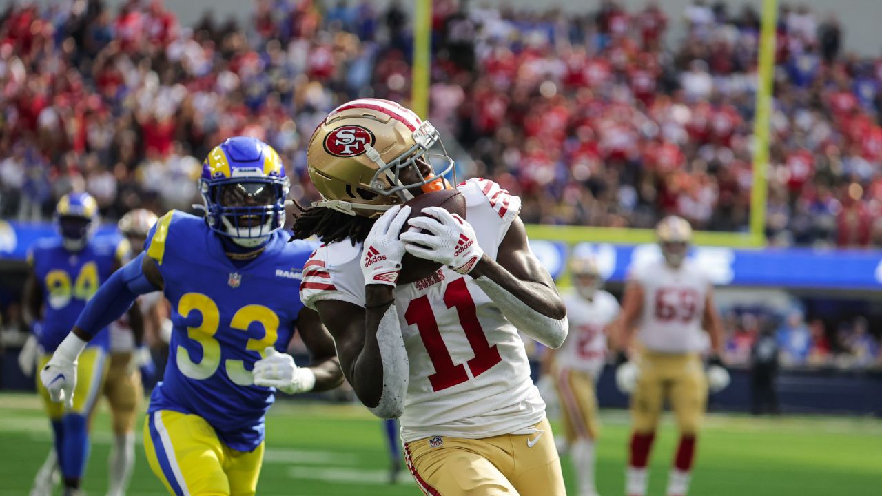 Can't-Miss Play: San Francisco 49ers receiver Deebo Samuel puts multiple  Los Angeles Rams defenders on skates en route to end zone for TD