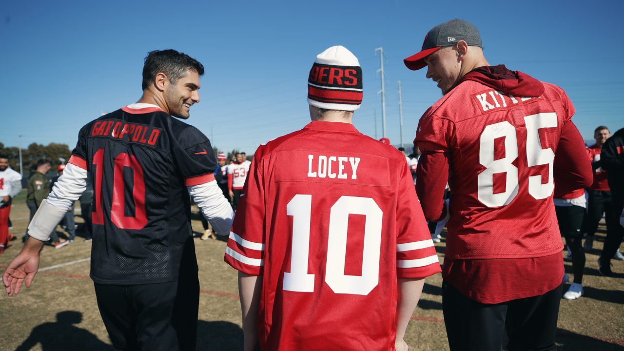 NFL_Jerseys Jersey George Kittle San Francisco''49ers'' Jerry Rice Jimmy  Garoppolo Nick Bosa Aiyuk Salute To Service football YOUTH''nfl 