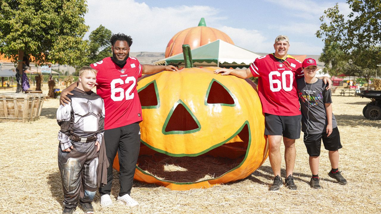 Off the Field: 49ers Players Embrace Halloween Spirit at Pumpkin