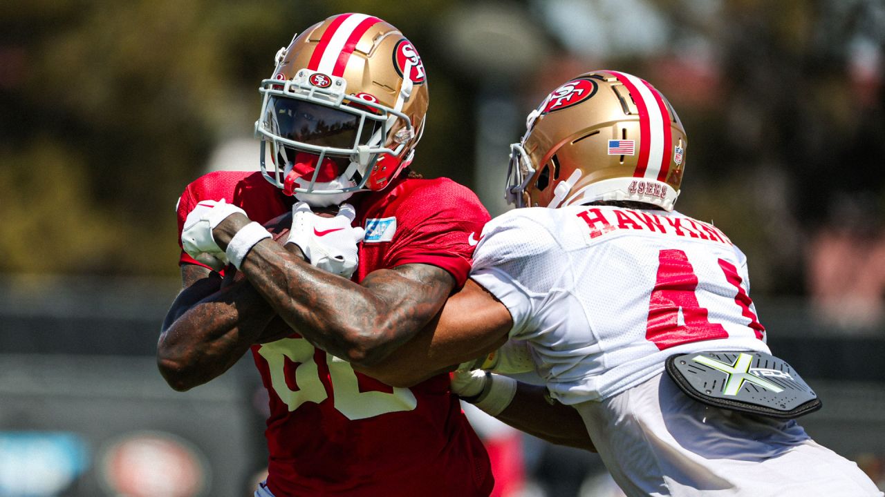 San Francisco 49ers wide receiver Isaiah Winstead (2) warms up