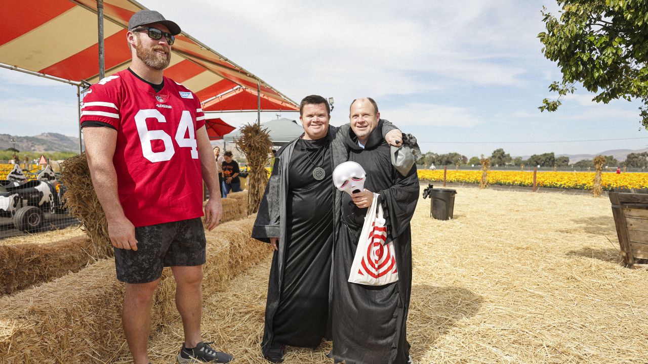 Off the Field: 49ers Players Embrace Halloween Spirit at Pumpkin Patch 