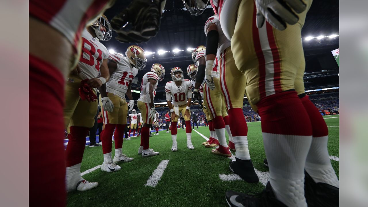 San Francisco 49ers safety Curtis Taylor in the third quarter of an NFL  preseason football game in Indianapolis, Sunday, Aug. 15, 2010. The 49ers  defeated the Colts 37-17. (AP Photo/Michael Conroy Stock