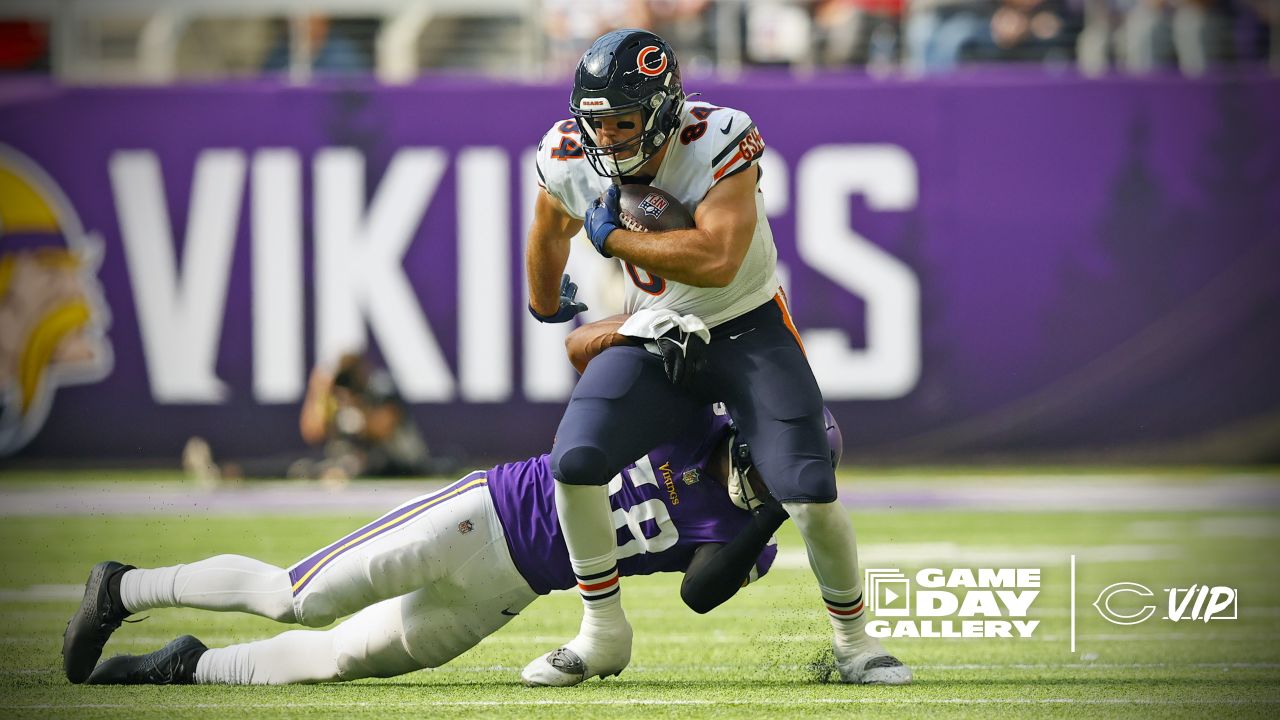 Chicago Bears wide receiver Darnell Mooney (11) runs against the New York  Giants during an NFL football game Sunday, Oct. 2, 2022, in East  Rutherford, N.J. (AP Photo/Adam Hunger Stock Photo - Alamy