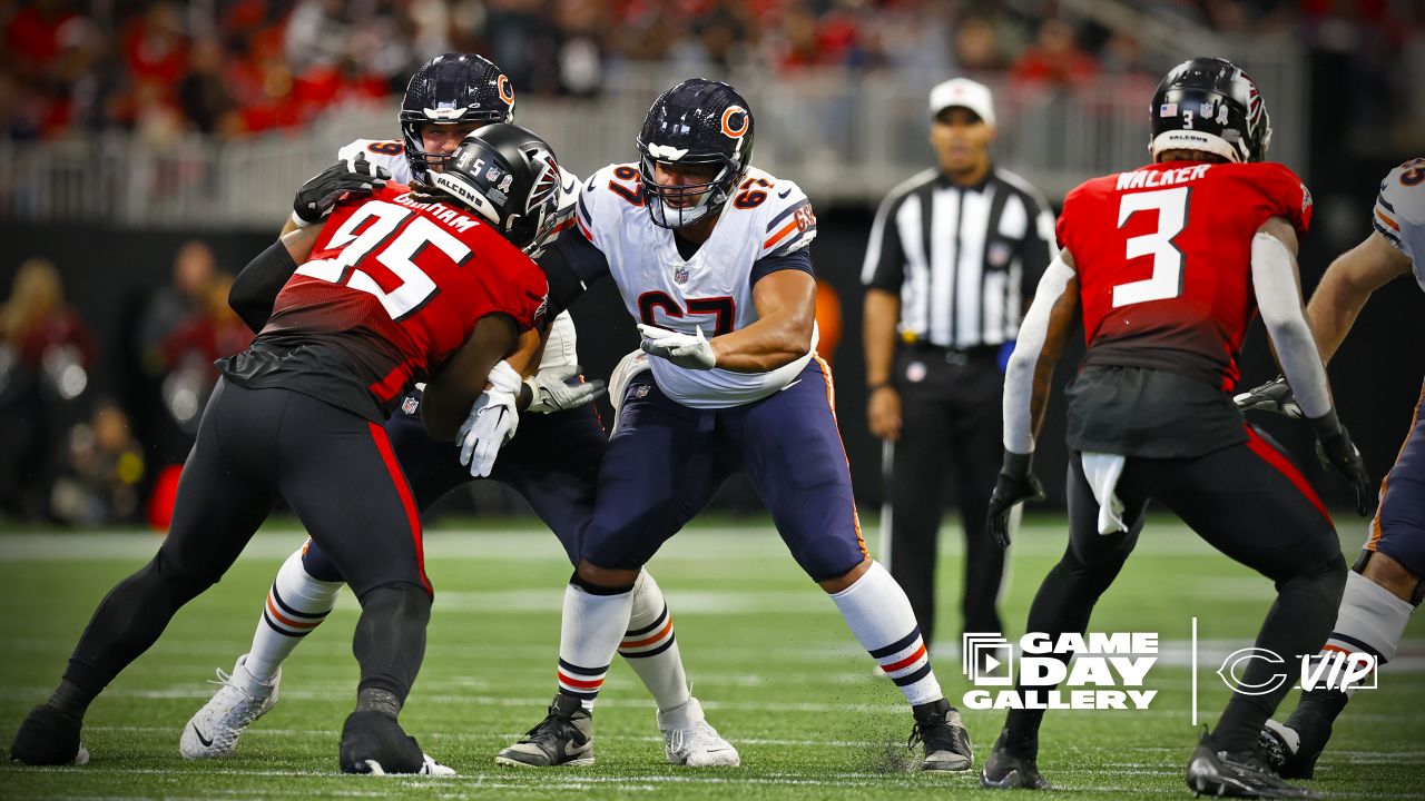 Chicago Bears safety DeAndre Houston-Carson (36) works during the first  half of an NFL football game against the Atlanta Falcons, Sunday, Nov. 20,  2022, in Atlanta. The Atlanta Falcons won 27-24. (AP