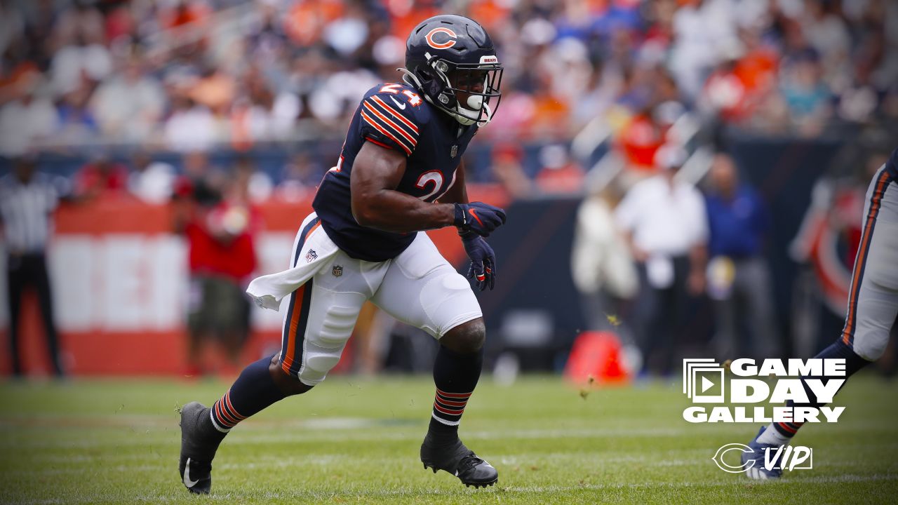 Buffalo Bills fullback Reggie Gilliam (41) celebrates after scoring a  touchdown against the Chicago Bears during the first half of a preseason  NFL football game, Saturday, Aug. 21, 2021, in Chicago. (AP