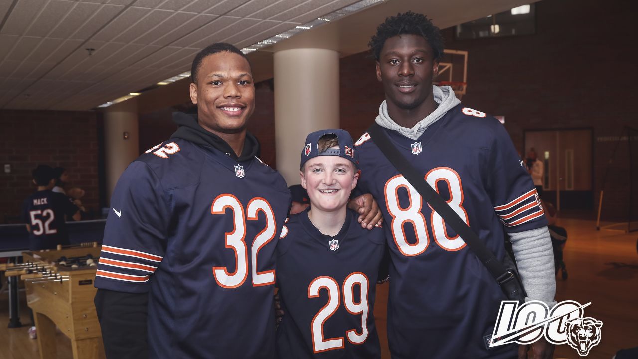 The Chicago Bears Rookie Class visits Shriners Hospital to visit with children, Monday, May 20, 2019, in Chicago, Illinois.