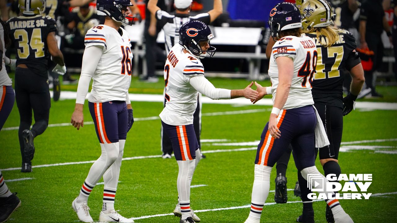 Chicago, Illinois, USA. 01st Nov, 2020. - Bears #17 Anthony Miller and  Saints #22 C.J. Gardner-Johnson in action during the NFL Game between the  New Orleans Saints and Chicago Bears at Soldier