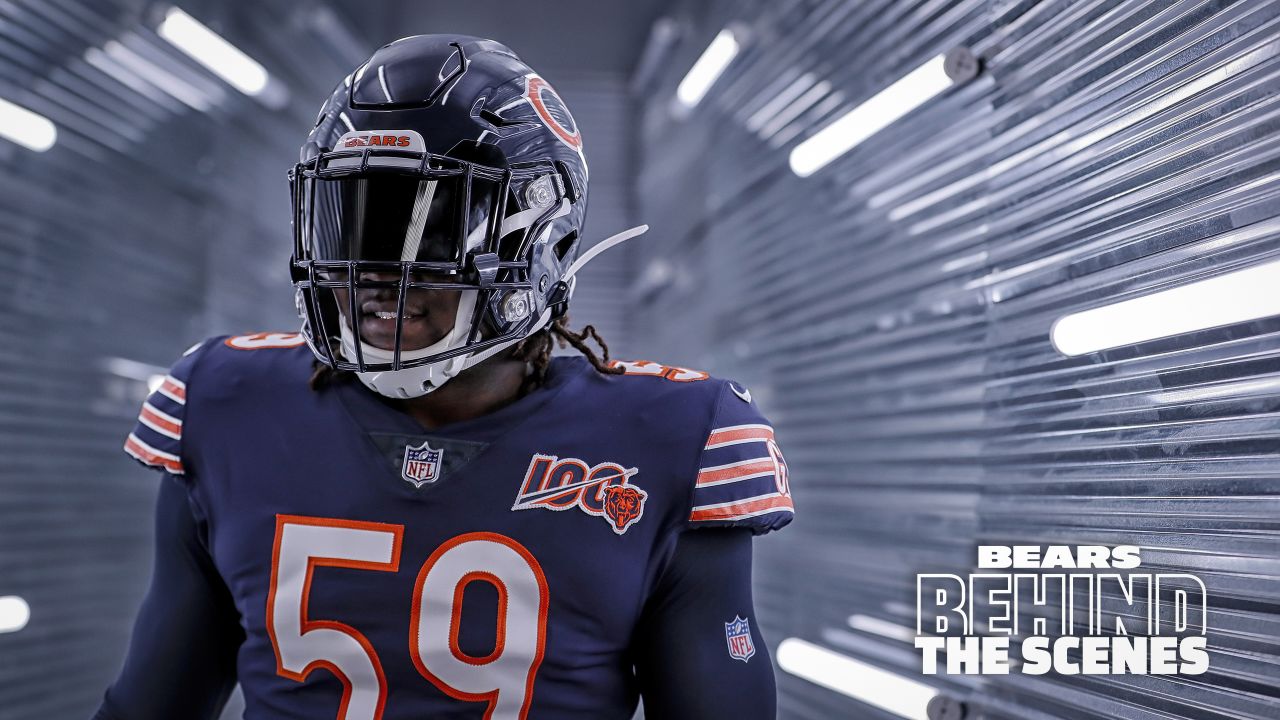 Chicago, Illinois, USA. 10th Nov, 2019. - Bears #18 Taylor Gabriel in  action before the NFL Game between the Detroit Lions and Chicago Bears at  Soldier Field in Chicago, IL. Photographer: Mike