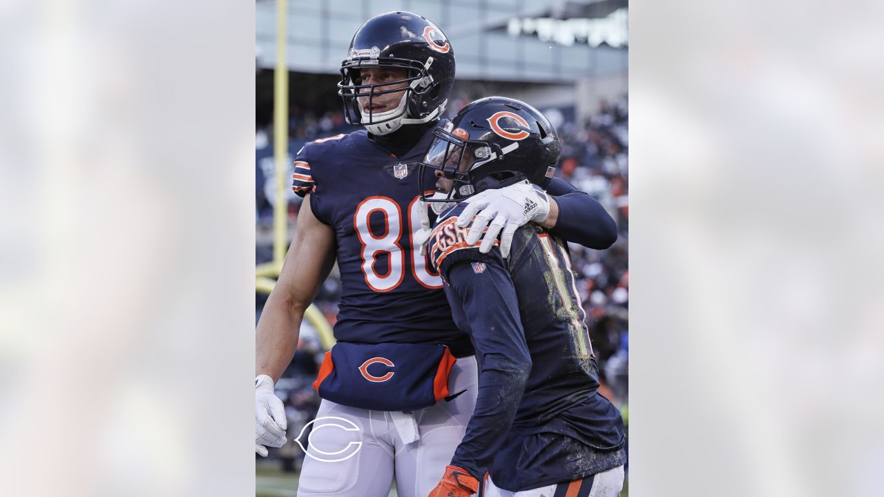 December 05, 2021: Chicago, Illinois, U.S. - Bears #32 David Montgomery in  action during the NFL Game between the Arizona Cardinals and Chicago Bears  at Soldier Field in Chicago, IL. Photographer: Mike