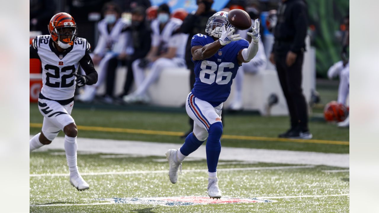 New York Giants linebacker Tomon Fox (49) during an NFL preseason football  game against the Cincinnati Bengals, Sunday, Aug. 21, 2022 in East  Rutherford, N.J. The Giants won 25-22. (AP Photo/Vera Nieuwenhuis