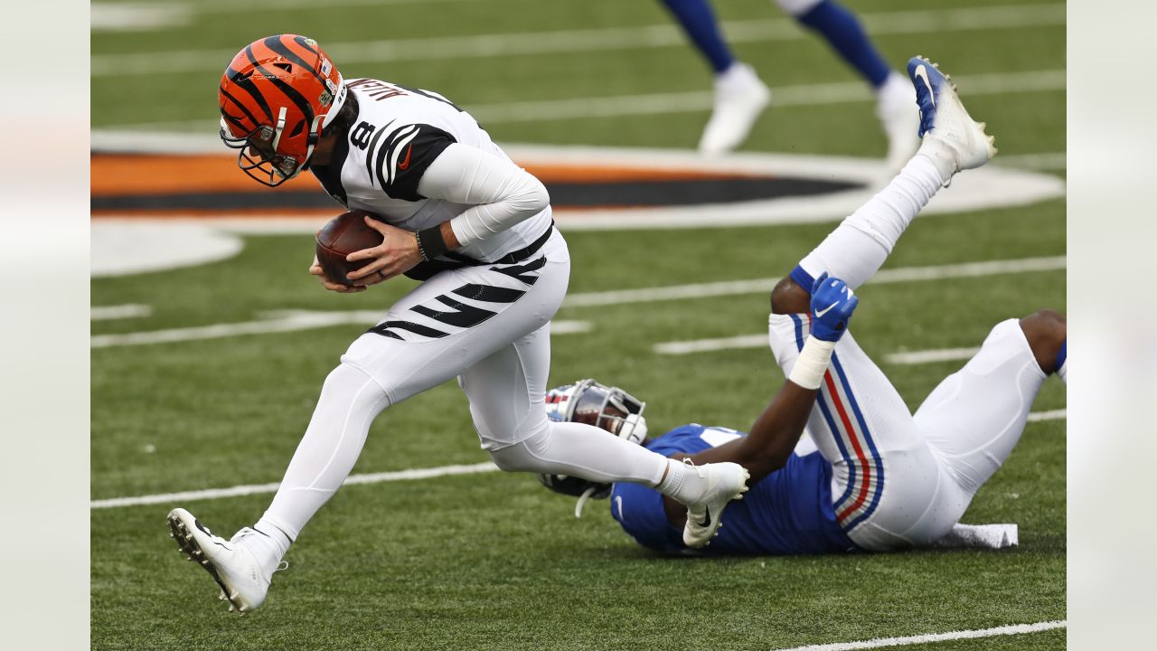 Cincinnati Bengals safety Brandon Wilson (40) warms up on the field before  an NFL football game between the Indianapolis Colts and Cincinnati Bengals,  Sunday, Oct. 18, 2020, in Indianapolis. (AP Photo/Zach Bolinger