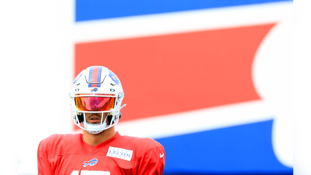 Bills training camp: Josh Allen wears throwback red helmets