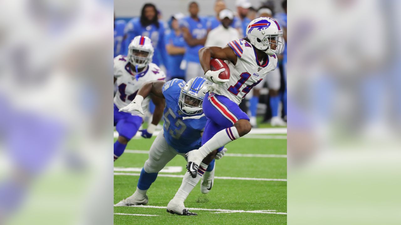 Buffalo Bills defensive back Denzel Rice (37) against the Detroit Lions  during an NFL preseason football game in Detroit, Friday, Aug. 23, 2019.  (AP Photo/Rick Osentoski Stock Photo - Alamy