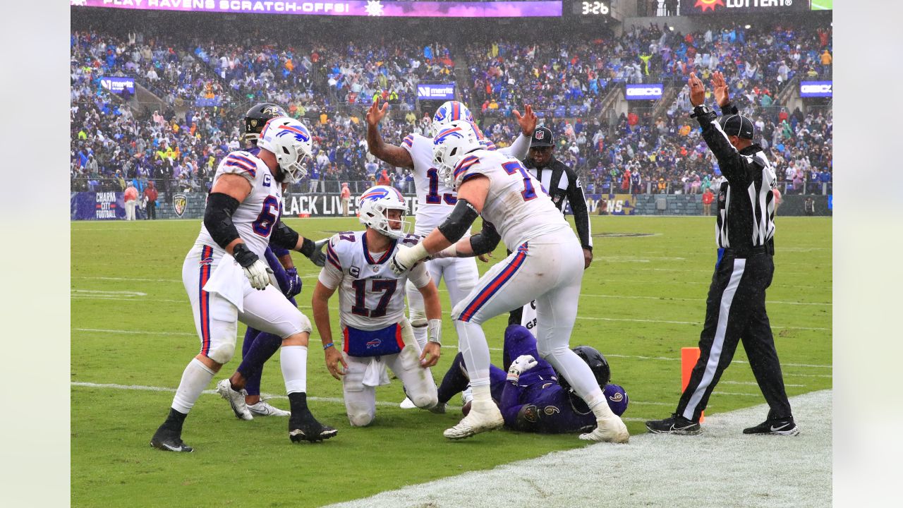 Buffalo Bills quarterback Josh Allen (17) passes against the Baltimore  Ravens in the third quarter at M&T Bank Stadium in Baltimore, Maryland on  September 9, 2018. Photo by Kevin Dietsch/UPI Stock Photo - Alamy