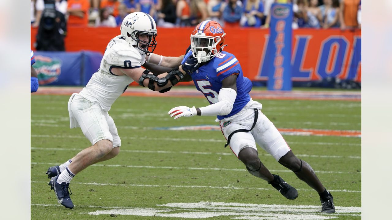 Buffalo Bills cornerback Kaiir Elam runs on the field during the first half  of a preseason NFL football game against the Denver Broncos in Orchard  Park, N.Y., Saturday, Aug. 20, 2022. (AP