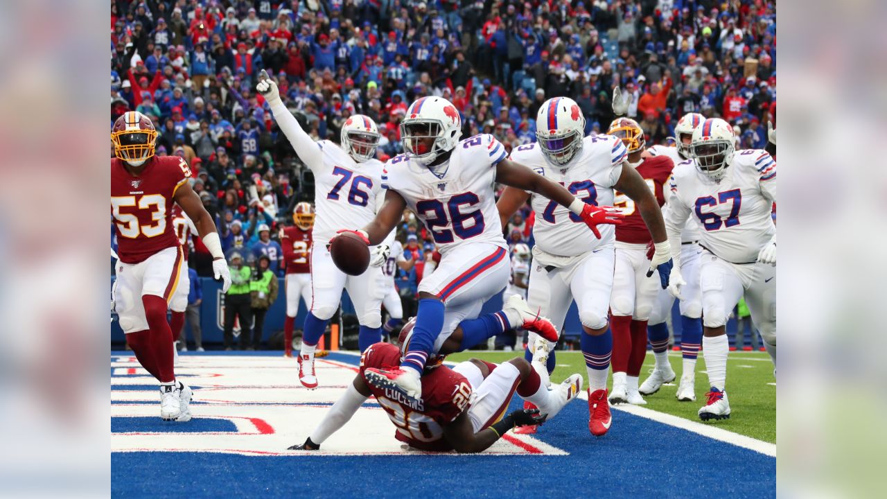 Buffalo Bills running back Devin Singletary (26) carries the ball against  the Seattle Seahawks during the second half of an NFL football game,  Sunday, Nov. 8, 2020, in Orchard Park, N.Y. (AP