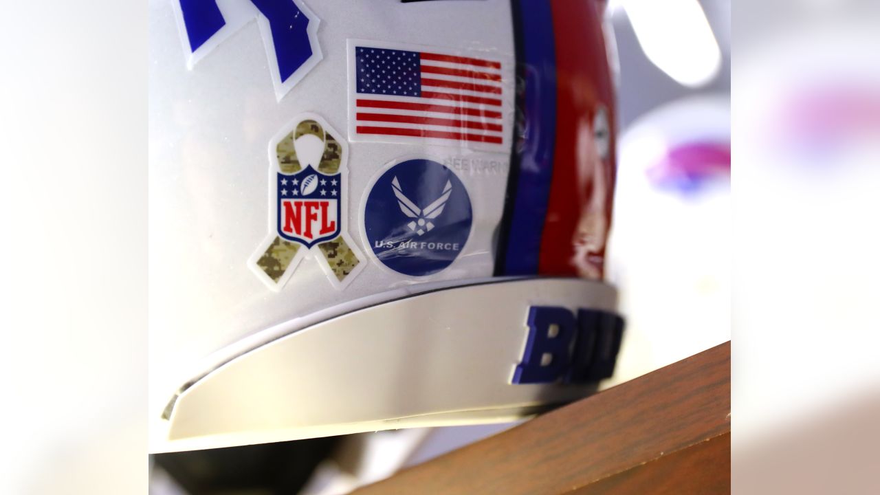 A Dallas Cowboys are honoring Medal of Honor recipients and the U.S. Armed  forces by placing stickers on the back of their helmets for their NFL  football game against the Denver Broncos