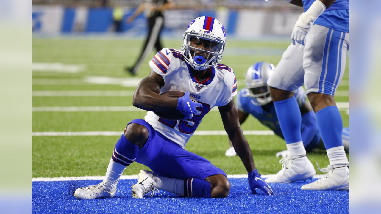 Buffalo Bills defensive back Denzel Rice (37) against the Detroit Lions  during an NFL preseason football game in Detroit, Friday, Aug. 23, 2019.  (AP Photo/Rick Osentoski Stock Photo - Alamy