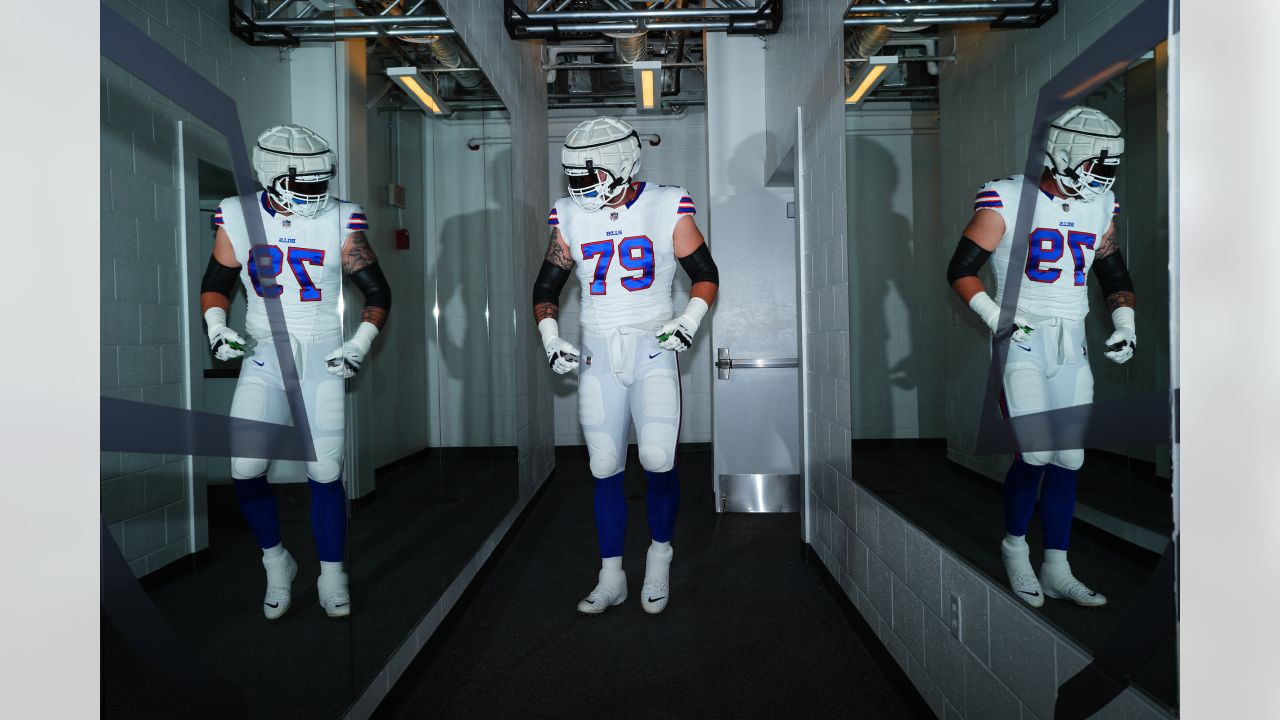 Josh rocking Blue Helmet and vision for Return of Red and Blue :  r/buffalobills