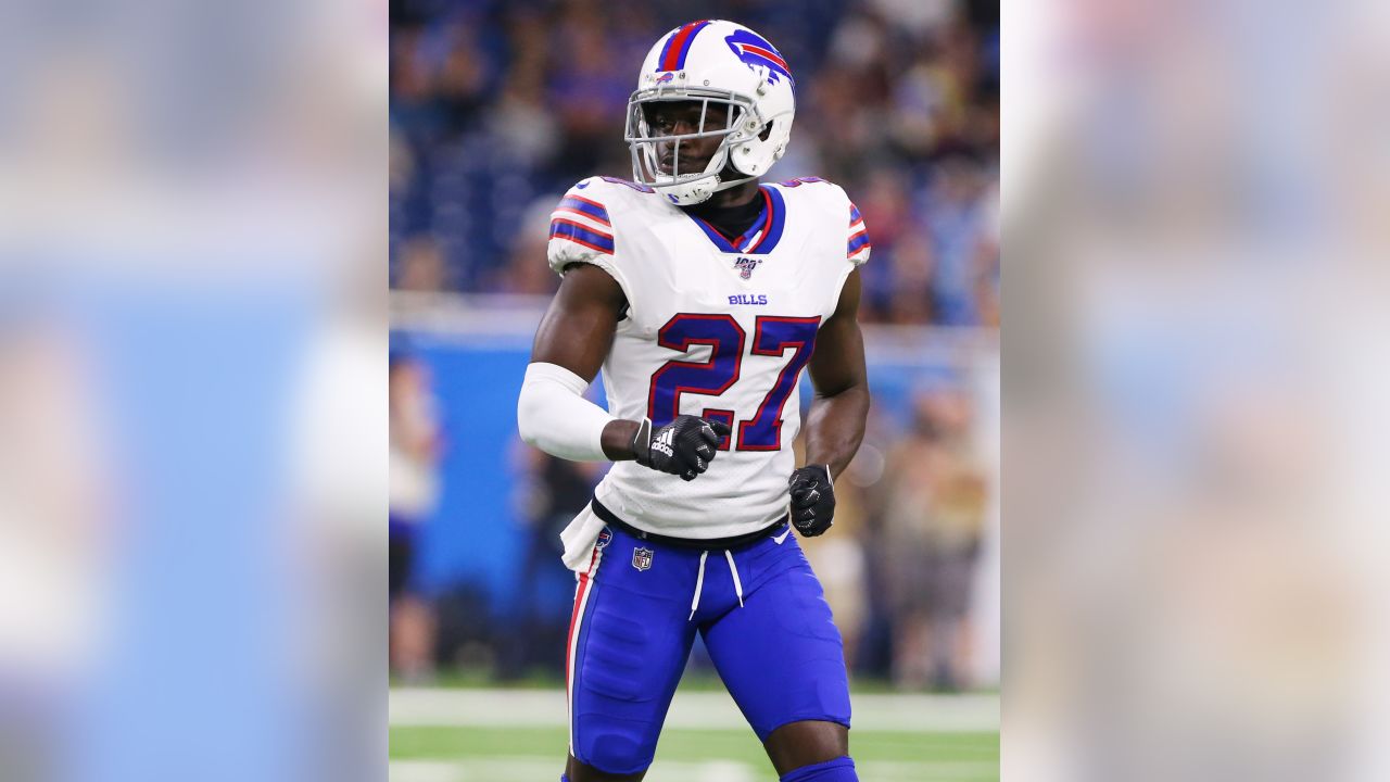 Buffalo Bills defensive back Denzel Rice (37) against the Detroit Lions  during an NFL preseason football game in Detroit, Friday, Aug. 23, 2019.  (AP Photo/Rick Osentoski Stock Photo - Alamy