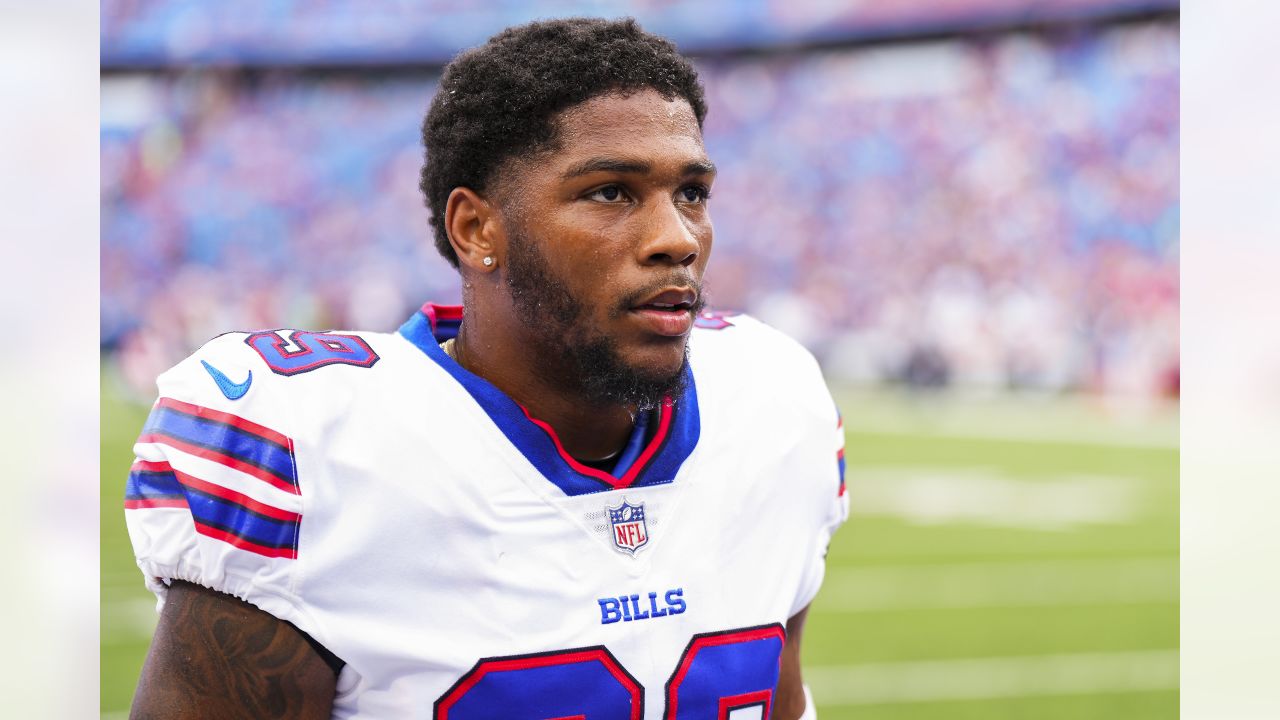 Buffalo Bills cornerback Christian Benford (47) following an NFL