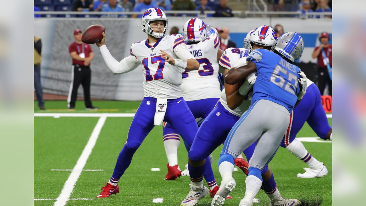 Buffalo Bills defensive back Denzel Rice (37) against the Detroit Lions  during an NFL preseason football game in Detroit, Friday, Aug. 23, 2019.  (AP Photo/Rick Osentoski Stock Photo - Alamy