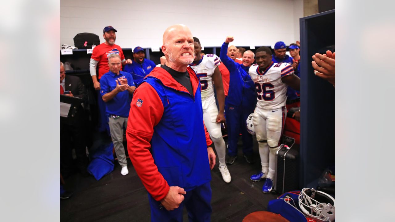 BALTIMORE, MD - OCTOBER 02: Bills cornerback Taron Johnson (7) smiles  during the Buffalo Bills versus Baltimore Ravens NFL game at M&T Bank  Stadium on October 2, 2022 in Baltimore, MD. (Photo