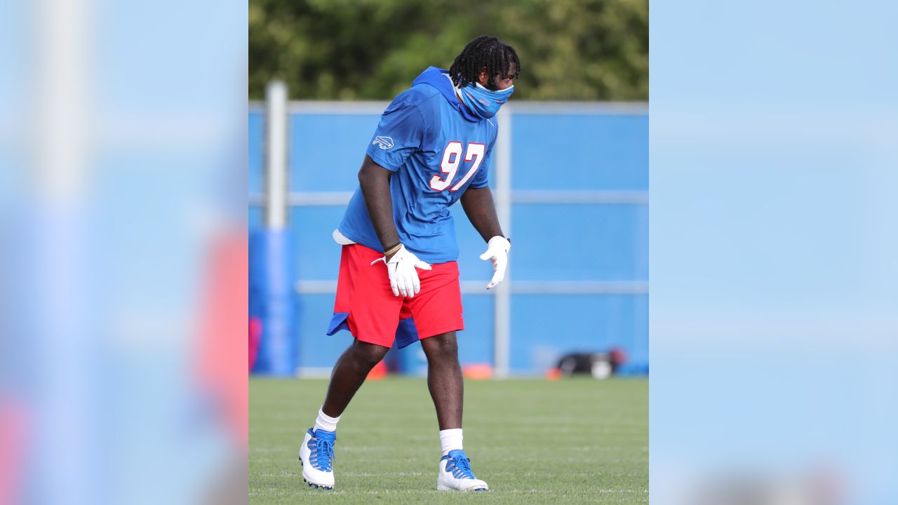 Buffalo Bills running back Devin Singletary (26) runs during a drill at  practice at NFL football training camp in Orchard Park, N.Y., on Saturday,  July 31, 2021. (AP Photo/Joshua Bessex Stock Photo - Alamy