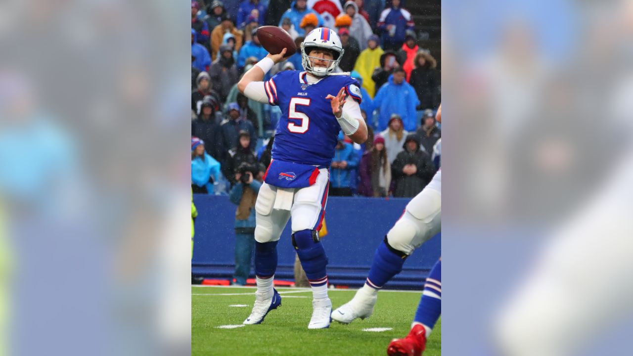 Buffalo Bills - Buffalo Bills QB Josh Allen #17 - Return of the Blue & Red  Practice at New Era Field. Photo by Bill Wippert August 3, 2018