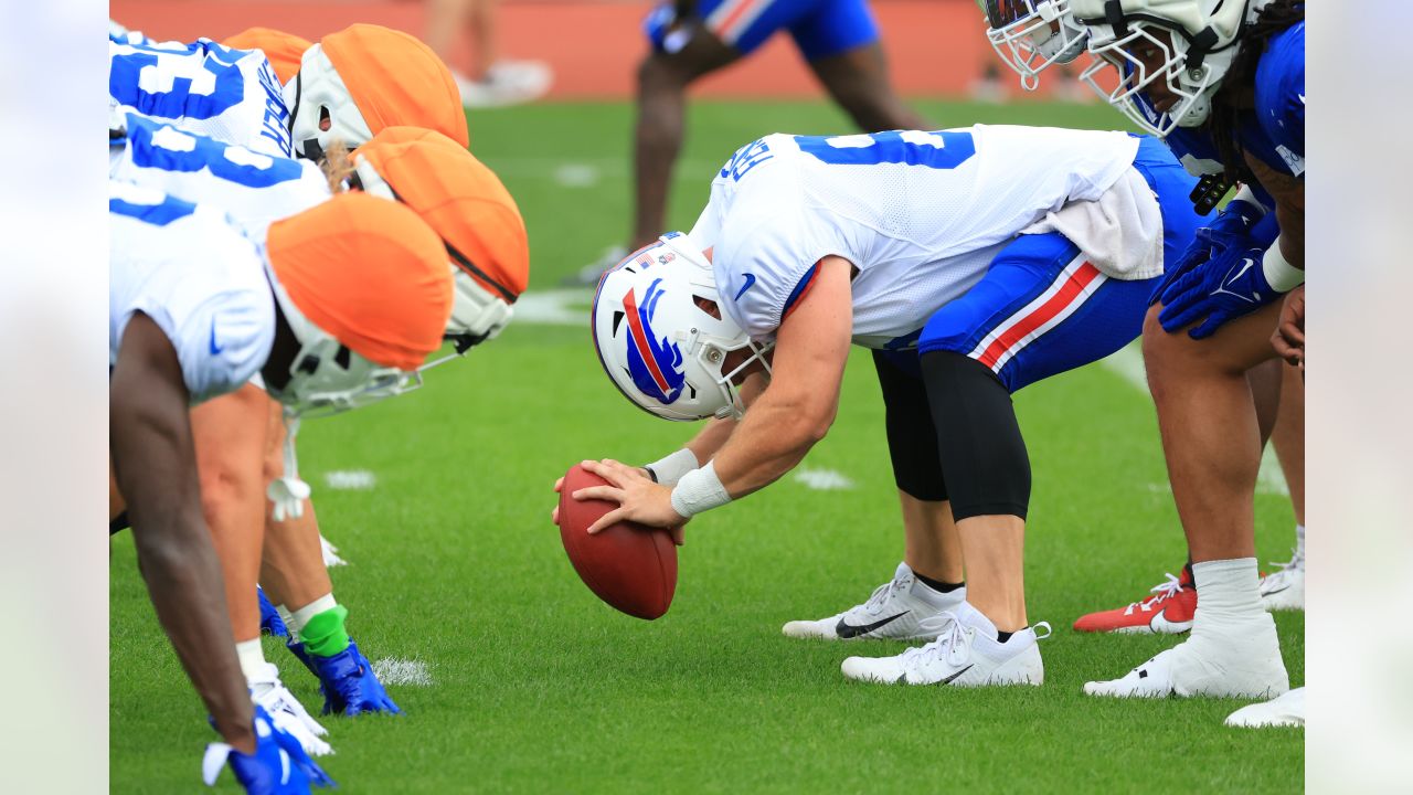 Buffalo Bills offensive coordinator Ken Dorsey, left, talks with  quarterback Josh Allen (17) before an NFL preseason football game against  the Indianapolis Colts in Orchard Park, N.Y., Saturday, Aug. 12, 2023. (AP