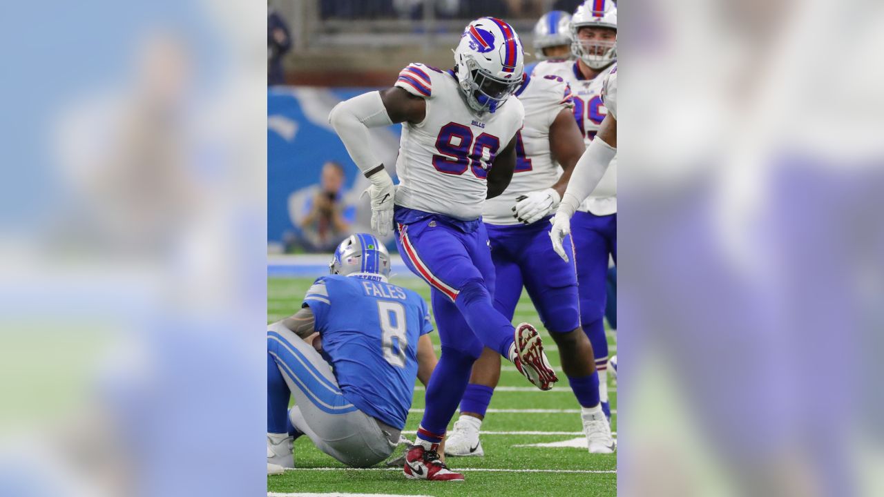 Buffalo Bills defensive back Denzel Rice (37) against the Detroit Lions  during an NFL preseason football game in Detroit, Friday, Aug. 23, 2019.  (AP Photo/Rick Osentoski Stock Photo - Alamy