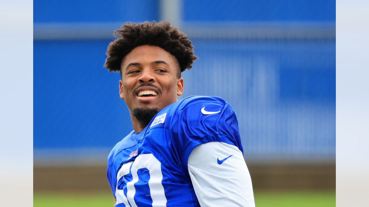 Buffalo Bills wide receiver Khalil Shakir (10) looks on during pre-game  warm-ups before a NFL football game against the Baltimore Ravens, Sunday,  Oct. 2, 2022, in Baltimore. (AP Photo/Terrance Williams Stock Photo 