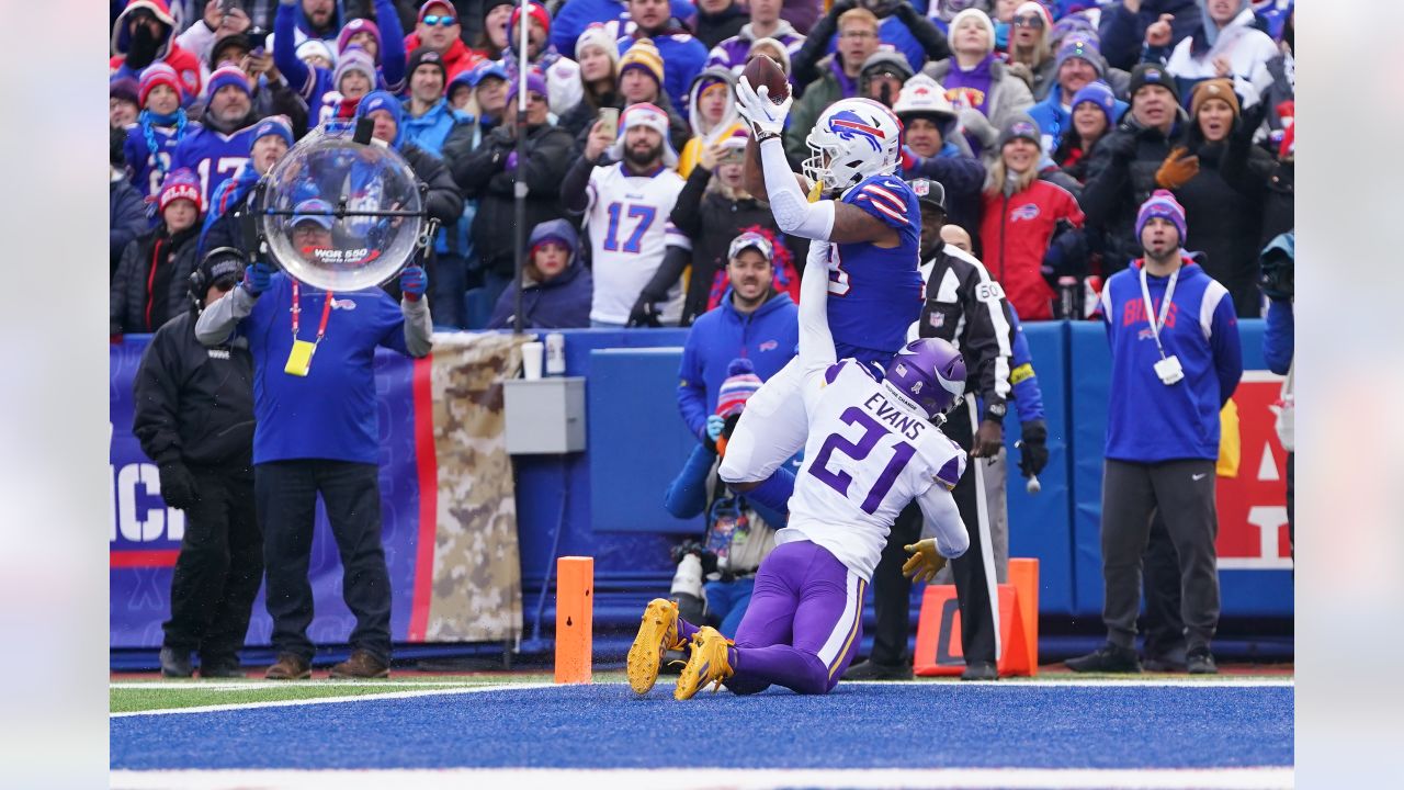 KARE 11 - The Minnesota Vikings came back to beat the Buffalo Bills 33-30  in overtime with a game-sealing interception by Patrick Peterson, extending  the team's winning streak to seven games.