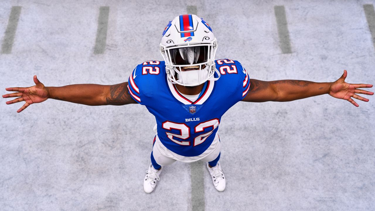 Buffalo Bills cornerback Christian Benford (47) looks for the ball as he  runs a drill during the NFL football team's rookie minicamp in Orchard  Park, N.Y., Friday May 13, 2022. (AP/ Photo