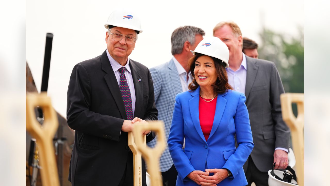 Bills host groundbreaking at site of new Highmark Stadium; Goodell, Hochul,  Pegula, others in attendance, Sports