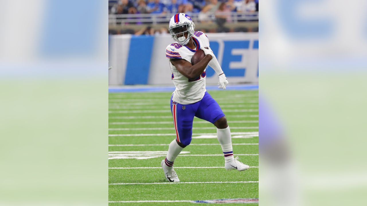 Buffalo Bills defensive back Denzel Rice (37) against the Detroit Lions  during an NFL preseason football game in Detroit, Friday, Aug. 23, 2019.  (AP Photo/Rick Osentoski Stock Photo - Alamy