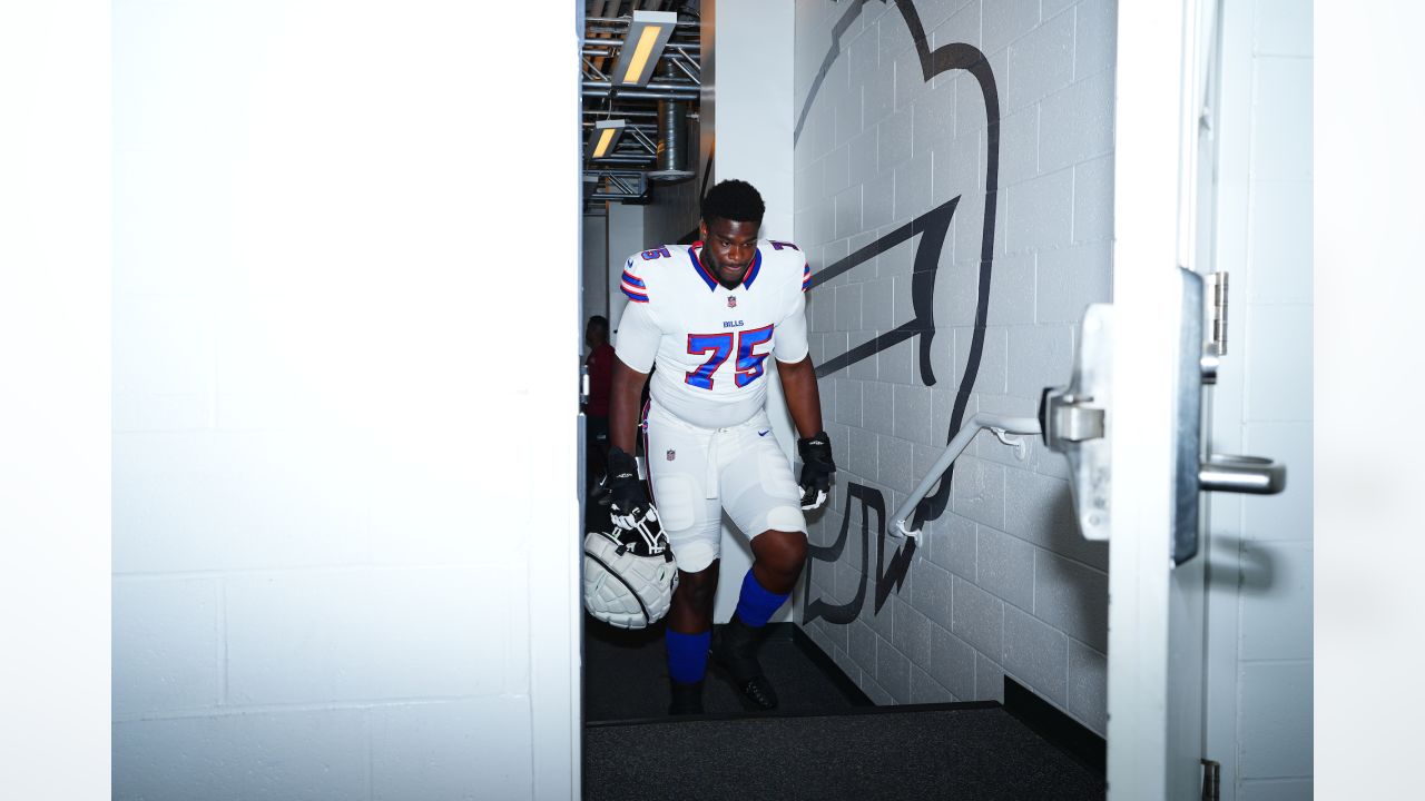 Josh rocking Blue Helmet and vision for Return of Red and Blue :  r/buffalobills