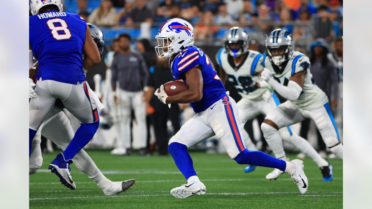 Buffalo Bills running back Raheem Blackshear activates truck stick against  Carolina Panthers defense