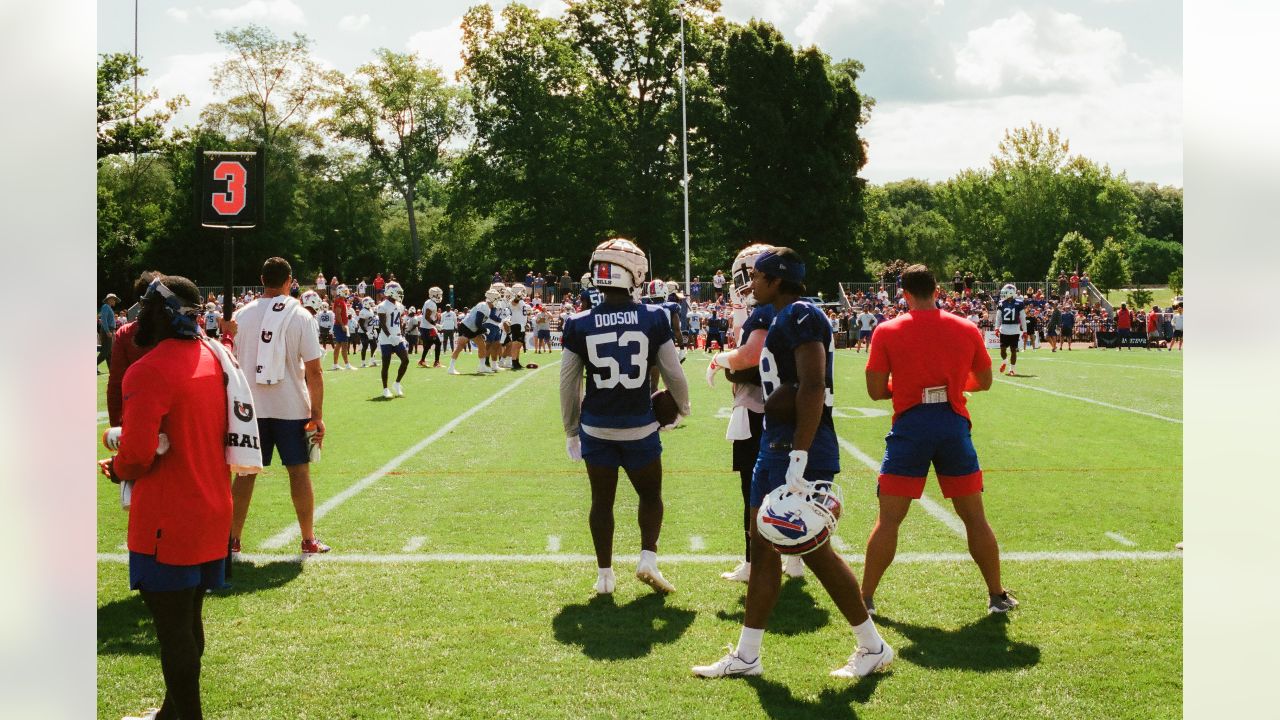 Unheralded Tyrel Dodson mans middle at Bills training camp