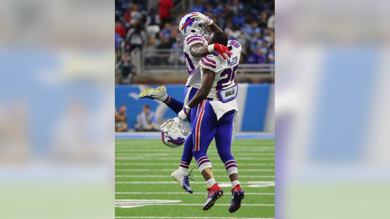 Buffalo Bills punter Cory Carter (7) following NFL preseason football game  against the Detroit Lions in Detroit, Friday, Aug. 23, 2019. (AP  Photo/Duane Burleson Stock Photo - Alamy